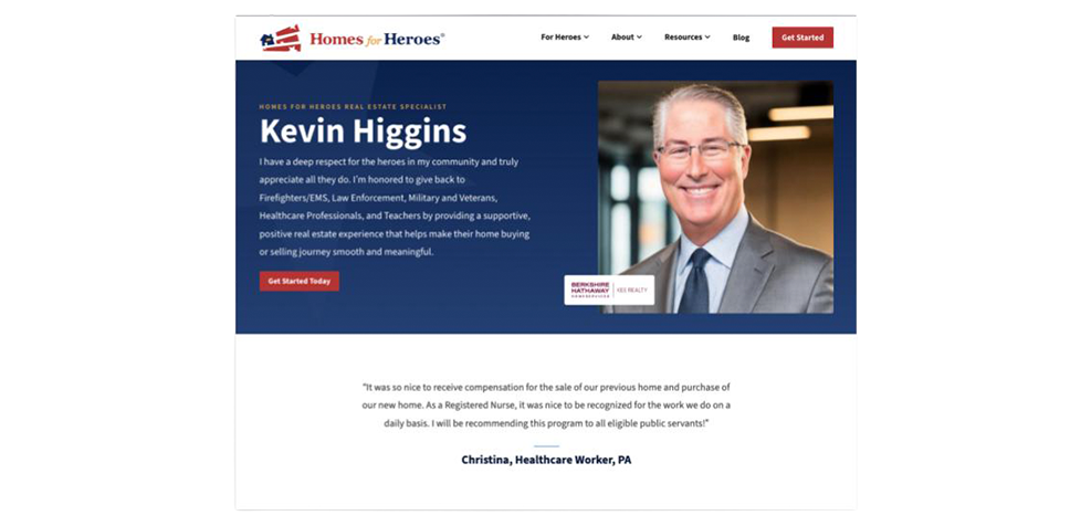 Homes for Heroes affiliate professional